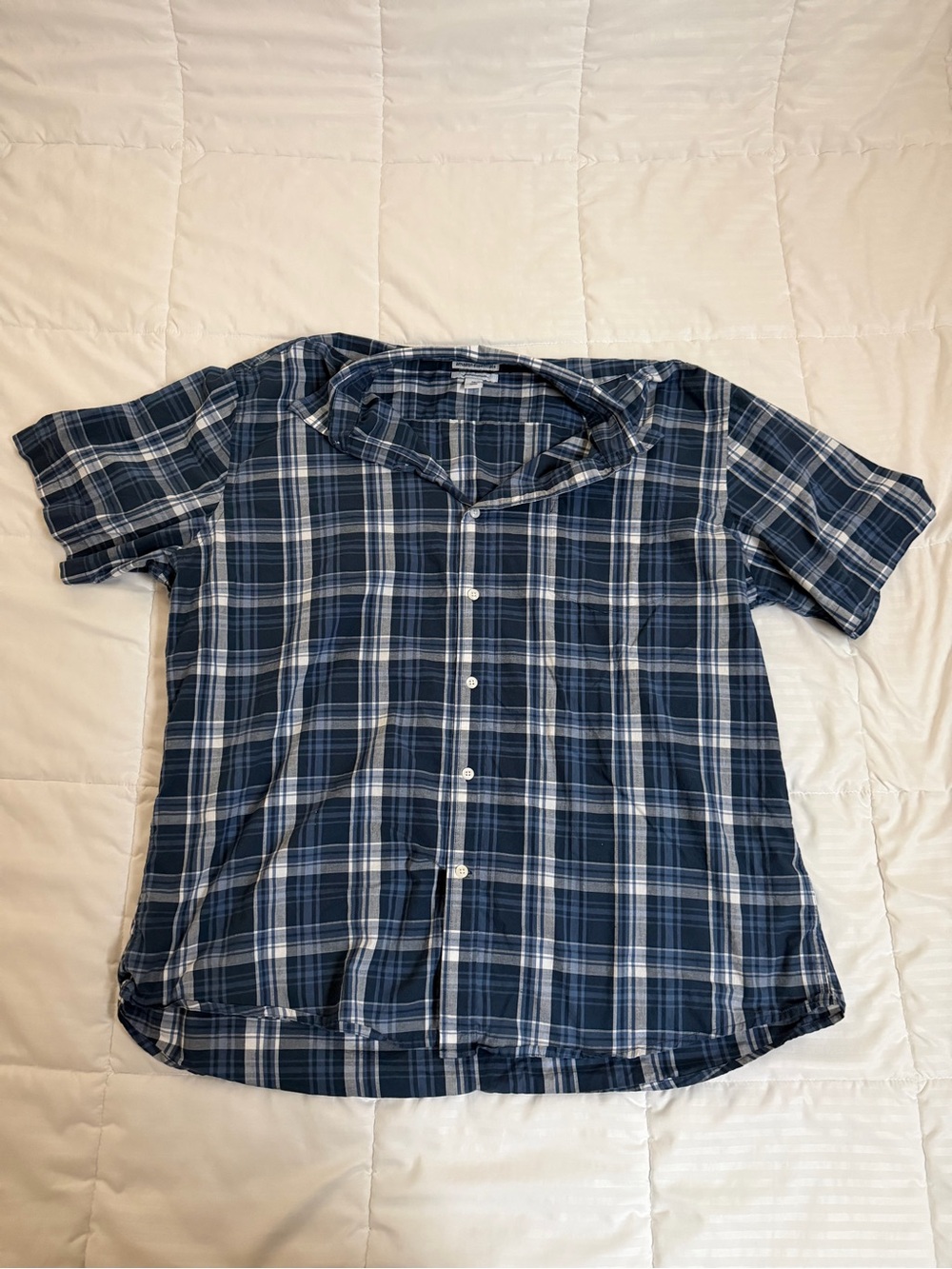 Amazon Essentials Blue Plaid Button-Down Shirt